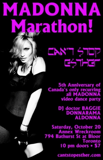 Can't Stop Esther - The MADONNA Marathon - 5th Anniversary